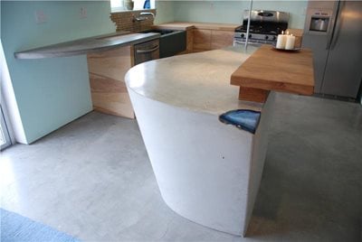 Concrete Kitchen Island Made to Look and Feel Like Coral Reef ...