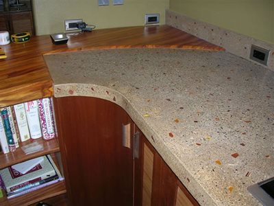 concrete countertops with glass. Recycled Glass Concrete
