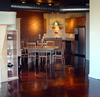 Kitchen Floors on Kitchen  Deep Brownconcrete Floorsdecorative Concrete Institutetemple