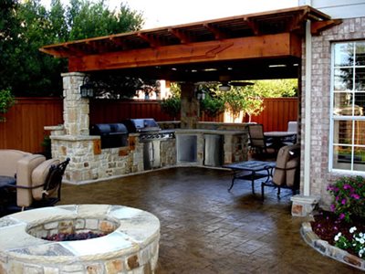 Outdoor Kitchen Design on Outdoor Living Texasoutdoor Kitchenshard Rock Concrete Company