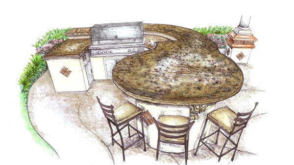 Outdoor Kitchen Countertop Shapes and Layout Configurations - The ...