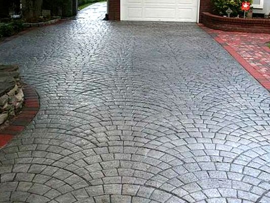Starburst Concrete Design stamped concrete project