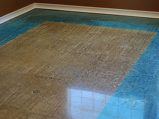 Diamond Polishing Systems stamped concrete project