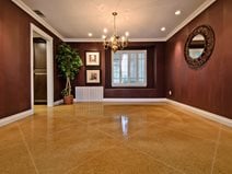 混凝土，地板，客厅，钻石，棕混凝土地板ACI地板公司博蒙特，加州