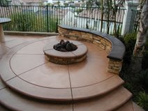round patio steps
