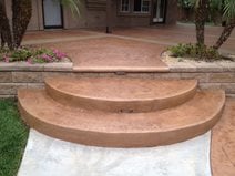 Half Round Concrete Steps