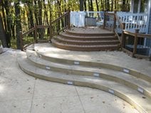 s-curve patio steps