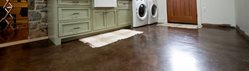 棕色染色混凝土，洗衣房地板混凝土地板改革混凝土有限责任公司夸里维尔，宾夕法尼亚州