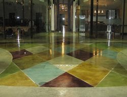 彩色地板，染色混凝土，混凝土染色混凝土地板Demmert＆Associates Glendale，CA