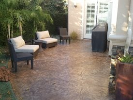 stained concrete outdoor patio