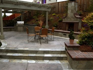 岩盐饰面混凝土天井BCP混凝土普莱森顿，加利福尼亚州