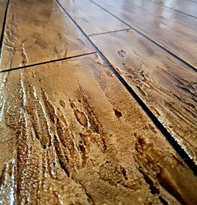 carved wood floor overlay