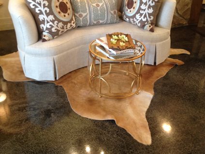 Stained concrete floor