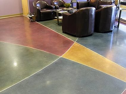 Stained concrete floor