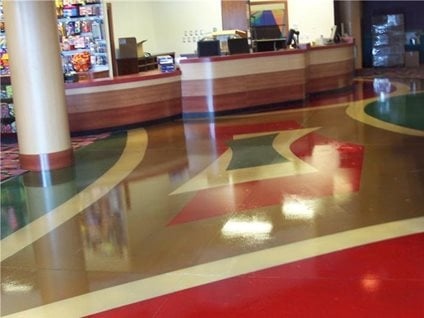 Stained concrete color floor