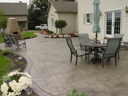 curved patio layout