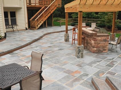 Stamped Patio with Fire Pit
