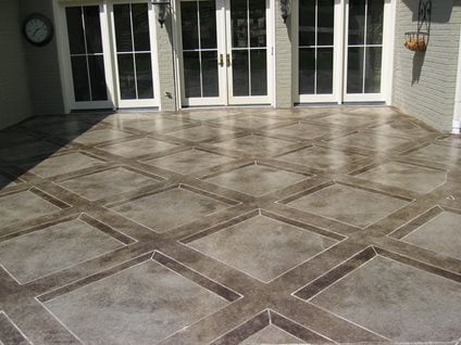 engraved patio