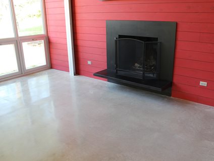 Polished Living Room Floor, Black Fireplace, Red Wall
Site
Dancer Concrete Design
Fort Wayne, IN