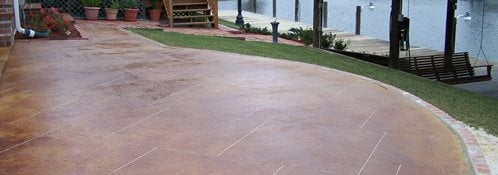 Red Stain, Sawcut Grout Lines
Concrete Patios
Artistic Concrete Floors LLC
Madisonville, LA