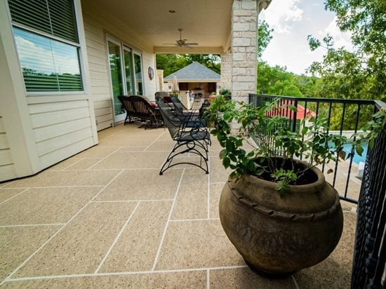 exposed aggregate patio overlay