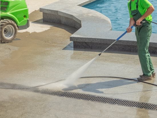 pool deck cleaning