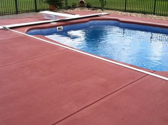 Concrete Pool Deck Paint Painted Around Network - What Kind Of Paint Do You Use On A Concrete Pool Deck