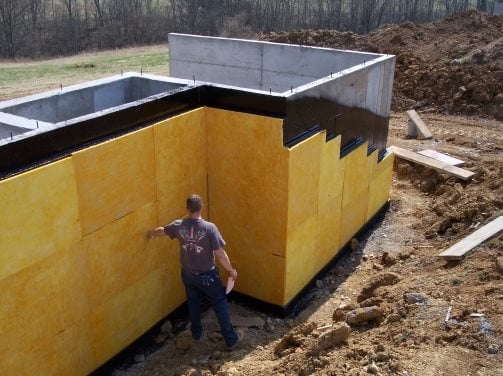Exterior Foundation Coating S, New Home Construction Basement Waterproofing
