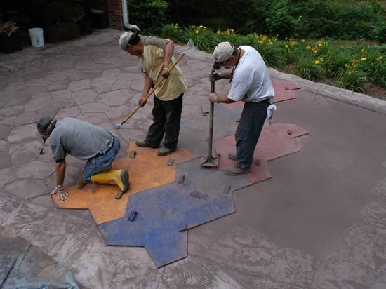 Stamped Concrete Design Ideas Pros, How Much Does A Concrete Stamped Patio Cost