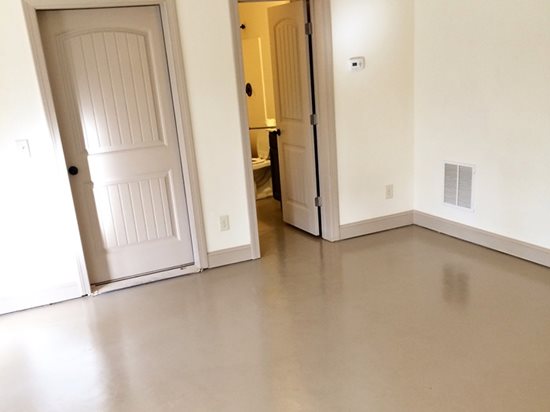 painted and sealed concrete floor