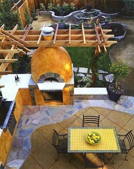 金圆顶壁炉图片混凝土庭院汤姆拉尔斯顿混凝土圣克鲁斯，加州