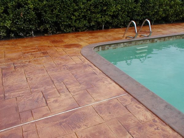 印花混凝土，彩色混凝土混凝土池甲板A1混凝土设计，奥维耶多，FL