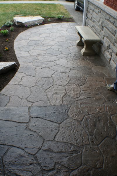 Stamped Concrete Walkway, Colored Concrete Walkway
Stamped Concrete
Allcrete Design
Keswick, Ontario