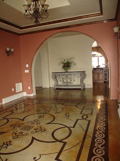 Stenciled Floor, Stained Floor, Patterned Floor
Stenciled Flooring
Image-N-Concrete Designs
Larkspur, CO