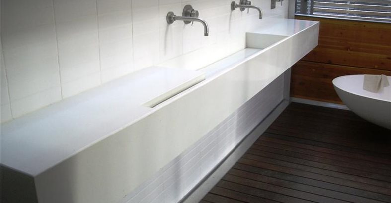 Bathroom Countertops Concrete Designs, Prefab Bathroom Countertops With Sink