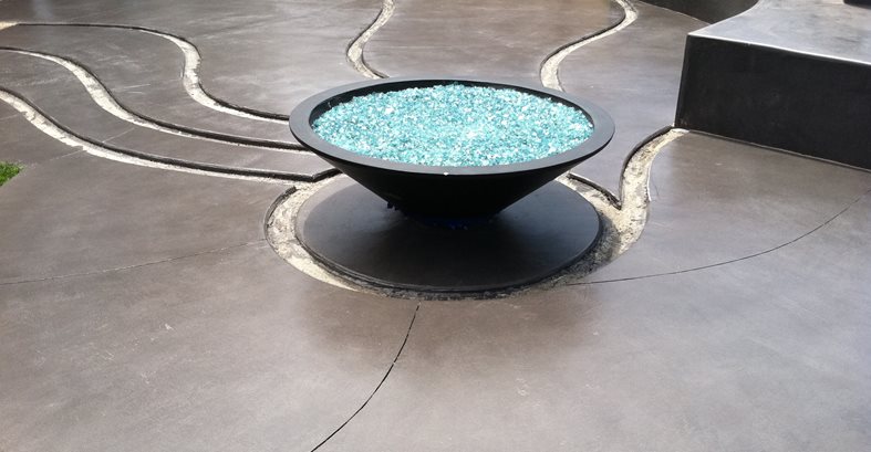 Concrete Fire Bowl, Blue Fire Glass
Floor Logos and More
Suncoast Concrete Coatings Inc
San Diego, CA