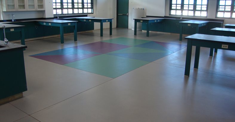 School Floor, Science Classroom
Stamped Concrete
Tyson's Inc
Kailua, HI