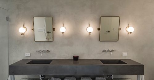 柜台，浴室混凝土台面混凝土中央鹿公园，纽约