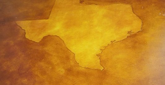 德克萨斯州，染色混凝土，棕色位点过渡污渍氮色，Tx